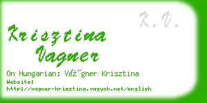 krisztina vagner business card